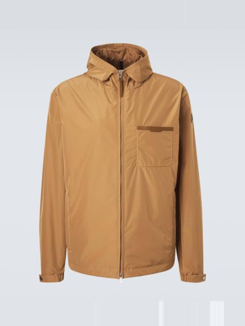 Leather-trimmed jacket