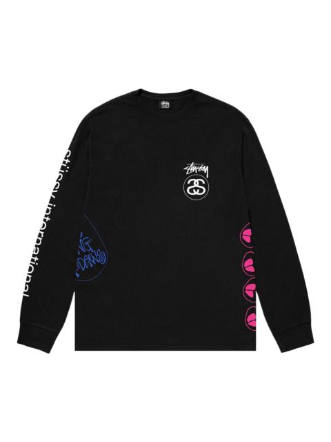Stussy Test Strike Pigment Dyed Long-Sleeve Tee 'Black'