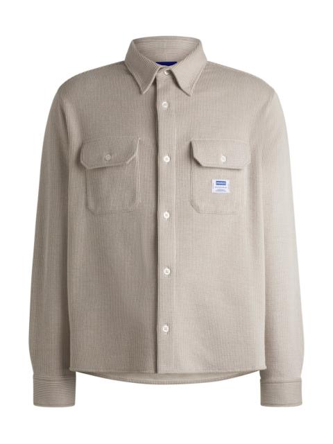 OVERSIZE-FIT SHIRT IN STRUCTURED COTTON