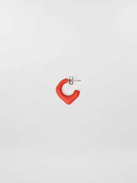 SINGLE METALLIZED EARRING / orange matte