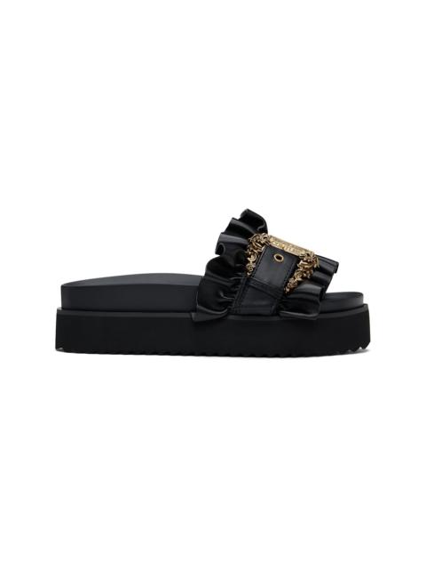 Black Baroque Buckle Arizona Sandals
