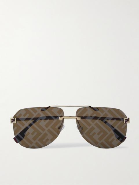 Sky Aviator-style Gold-tone Sunglasses