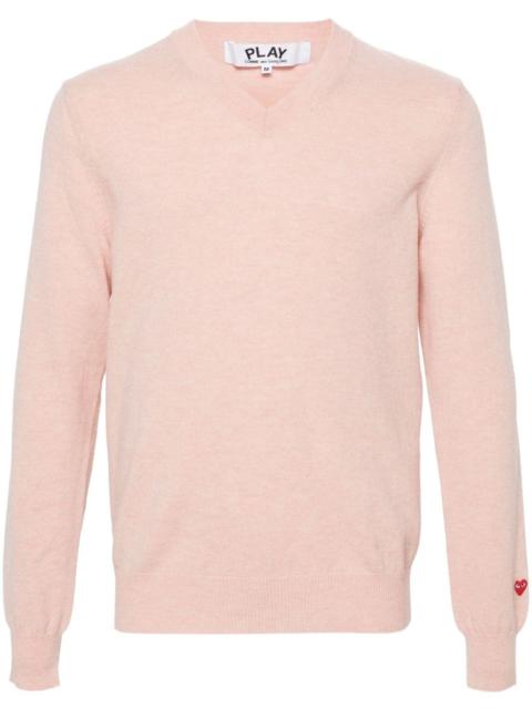 V-neck wool jumper