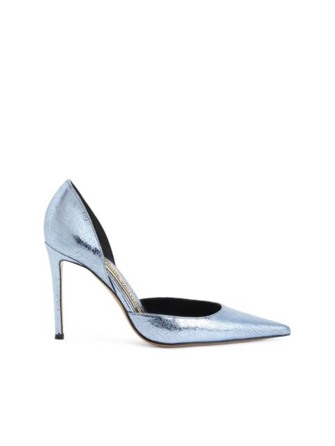 metallic-effect leather pumps