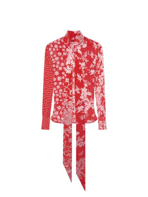 Regenerated Raso Silk Scarves LS Blouse