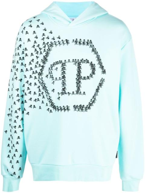 logo-print detail hoodie