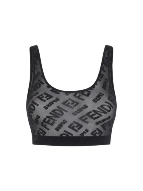Fendi x SKIMS Hosiery Bralette Black