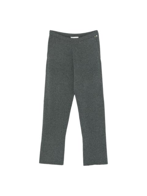 embroidered-logo knitted trousers