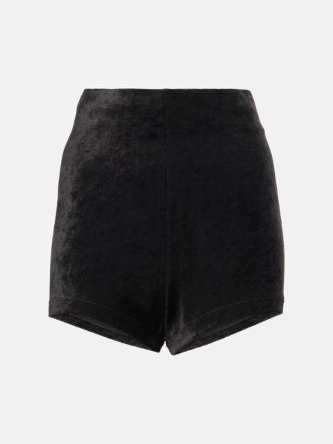 Lilies Dirt velvet jersey shorts