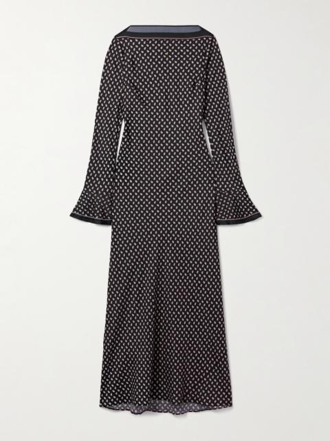 Davina Paisley-print Silk-blend Twill Midi Dress