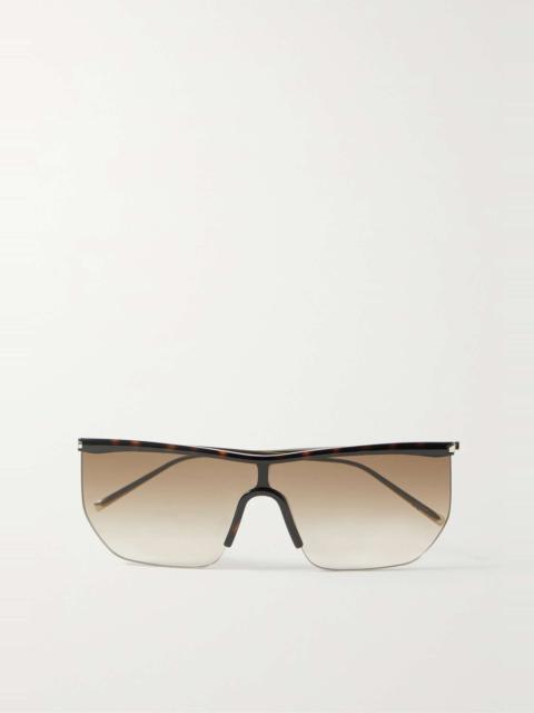 D-frame tortoiseshell acetate and gold-tone sunglasses