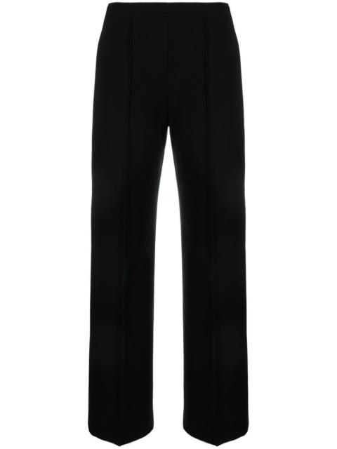 cropped pintuck-detail trousers