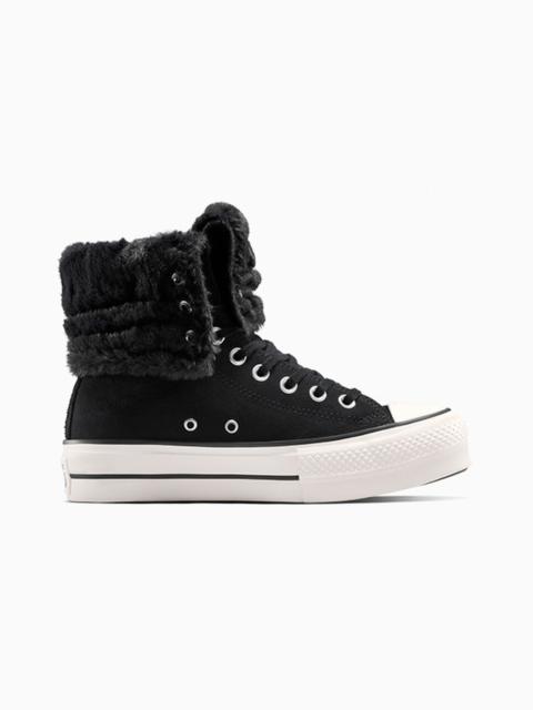 Chuck Taylor All Star Fold-Over Lift Platform XHi Faux Fur