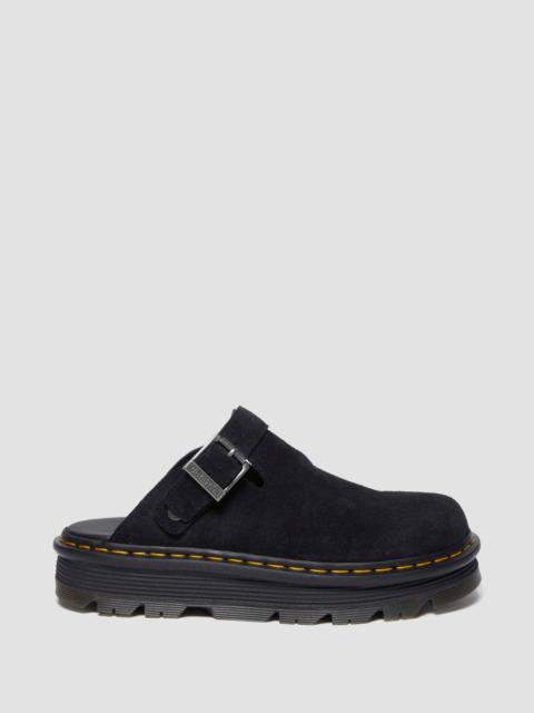 Zebzag Suede Slingback Platform Mules