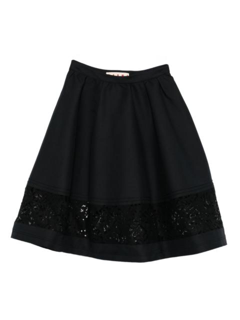 embellished cotton skirt