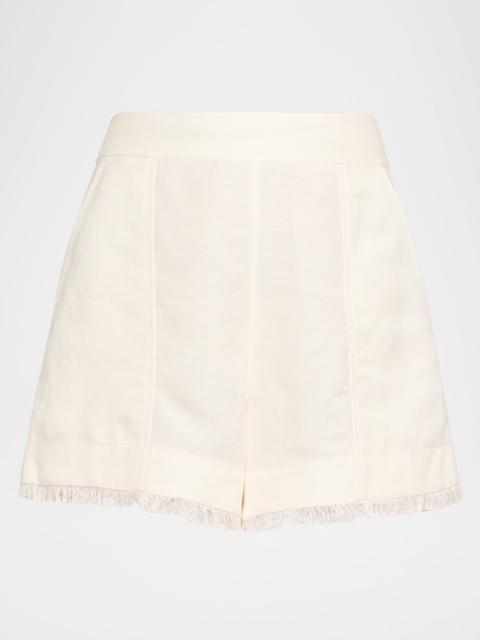 Dax Fringe Linen-Blend Shorts