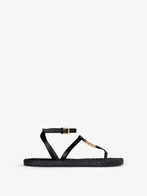 4G LIQUID TONG SANDALS IN RAFFIA