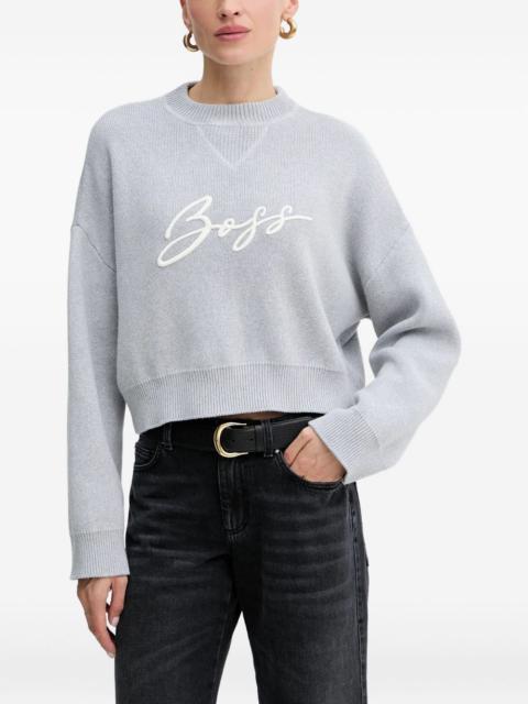 logo crew-neck sweater