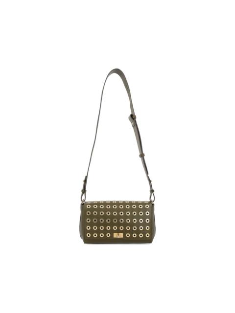 eyelet-detail shoulder bag
