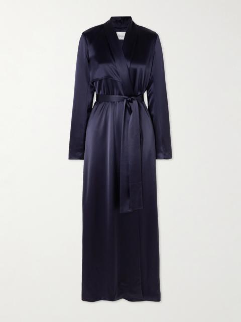 Belted Satin Trench Coat