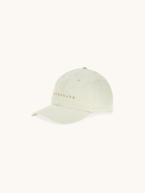 BASEBALL CAP IN FRESH LINEN AND COTTON WITH LOGO EMBROIDERY