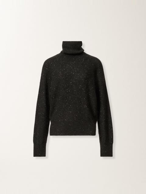 Wool and silk sweater with sequins