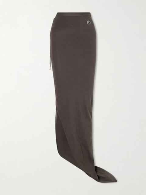 + Moncler Appliquéd Cotton-jersey Maxi Skirt