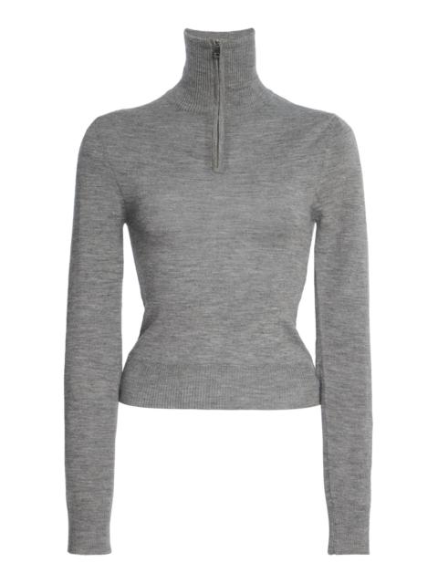 The Paxton Half-Zip Cashmere Sweater grey