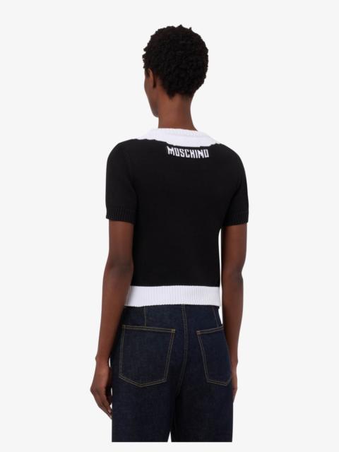 ORGANIC COTTON BLEND INTARSIA KNIT