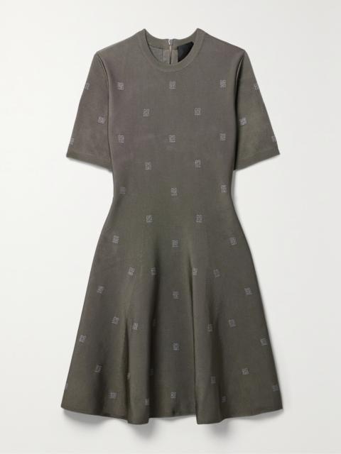 4g Stretch Jacquard-knit Mini Dress