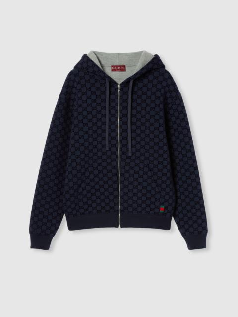 Printed double jersey viscose zip jacket