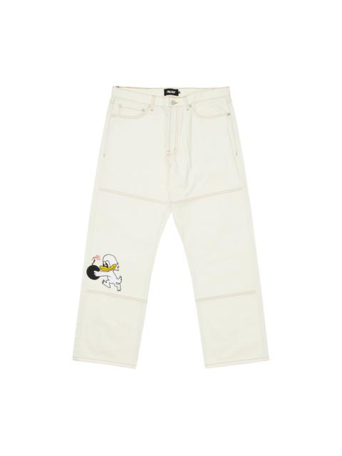 DUCK BOMB PANEL JEANS WHITE