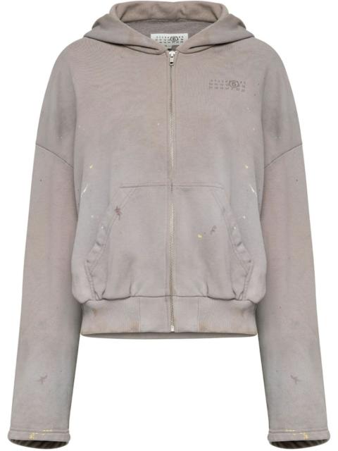 numbers-print hoodie