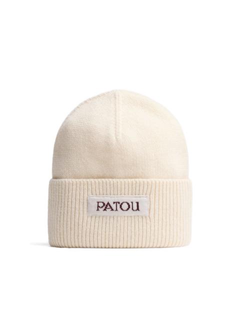 logo-patch beanie hat