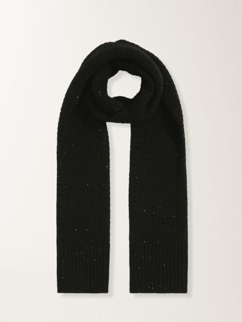 Wool and silk scarf with sequins