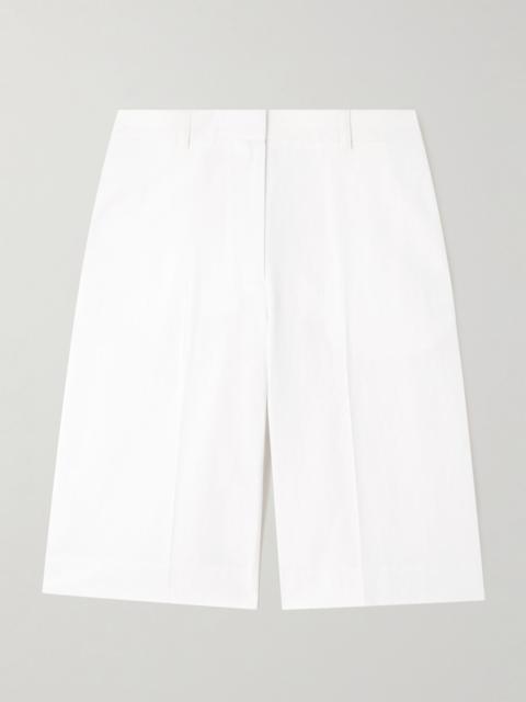 Cotton and linen-blend shorts Off-white