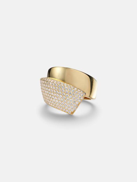 Divino 18kt gold ring with diamonds