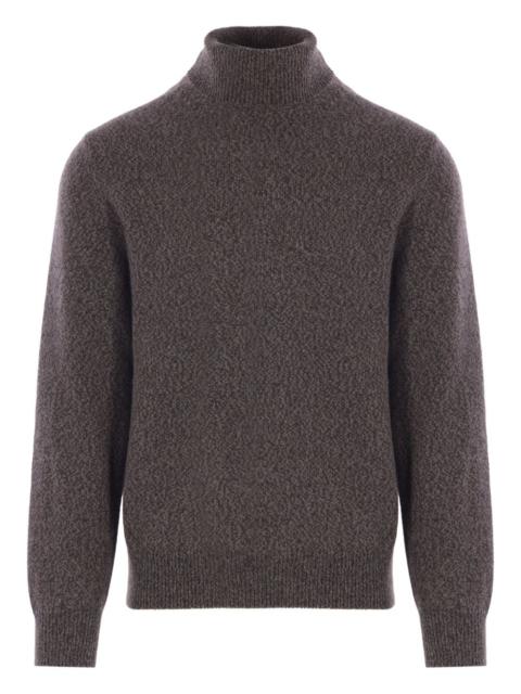 ribbed high-neck cashmere sweater