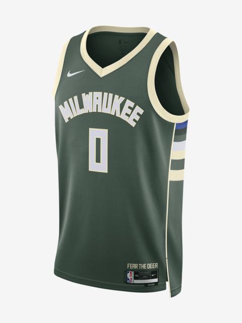 Damian Lillard Milwaukee Bucks Icon Edition 2022/23 Nike Men's Dri-FIT NBA Swingman Jersey