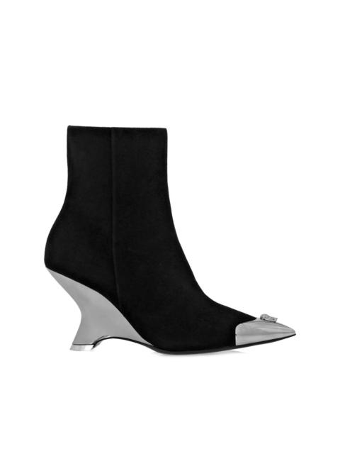 105mm logo-embellished leather boots