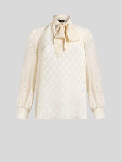 SILK JACQUARD BLOUSE