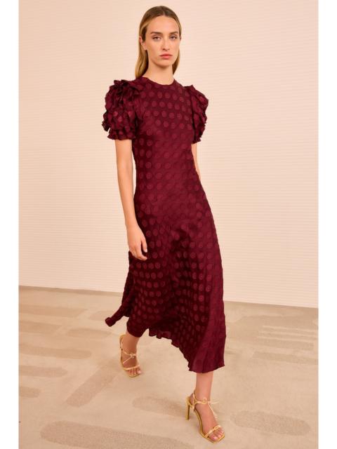 Elvia Ruffle Sleeve Midi Dress