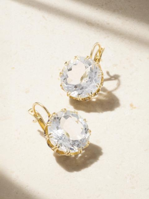 18-karat Gold, Diamond And Topaz Earrings