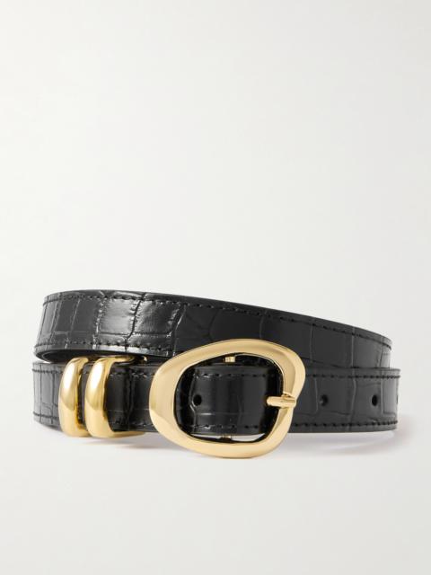 The Tugela Croc-effect Leather Belt