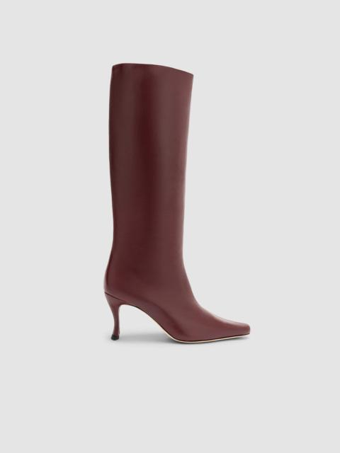 Stevie 42 Sour Cherry Lamb Nappa Leather Knee-High Boot