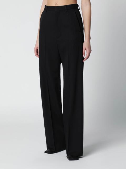 Black wool trousers