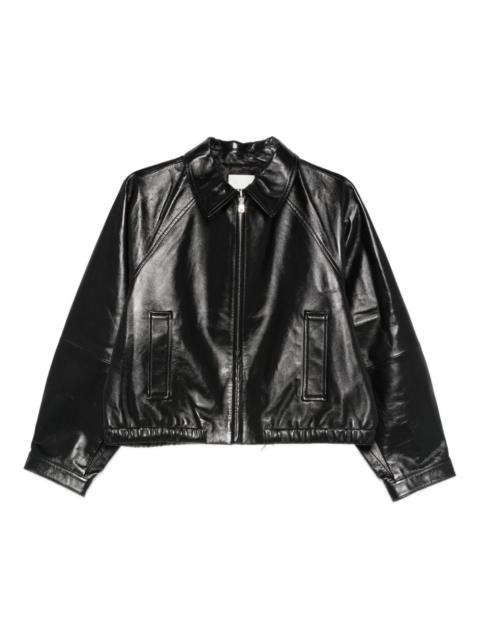 zip leather jacket