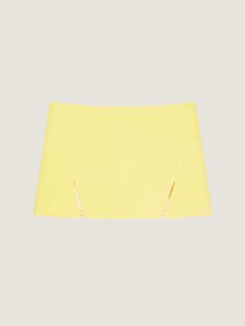 SLICED MINI SKIRT IN WOOL
