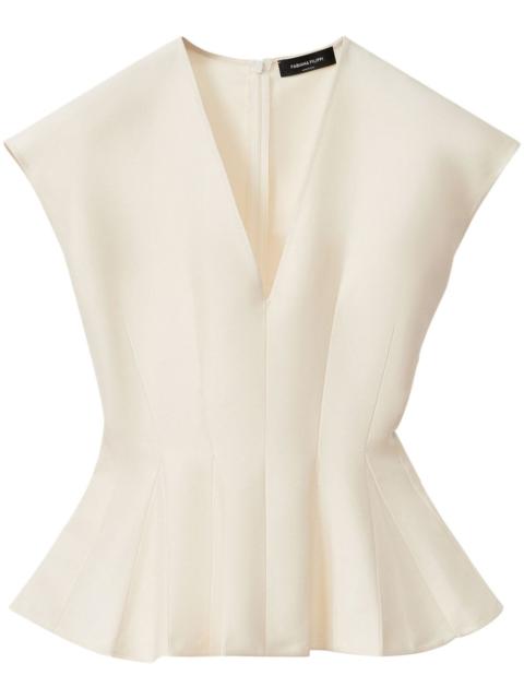 peplum-waist shirt