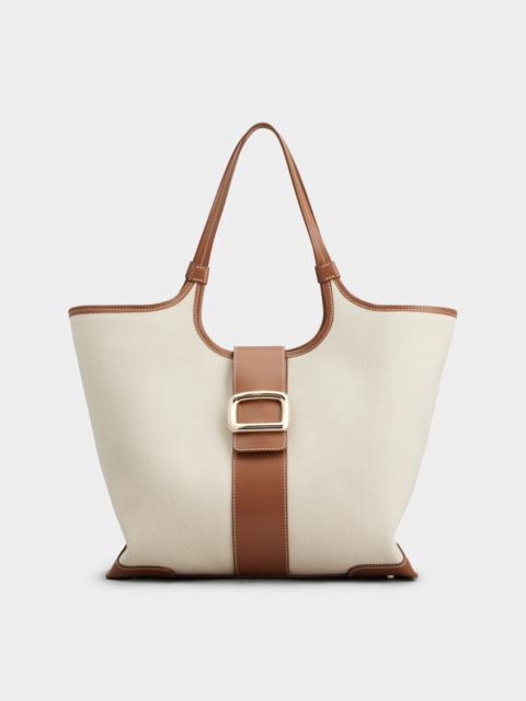 Viv' Choc Medium Shopping Bag in canvas